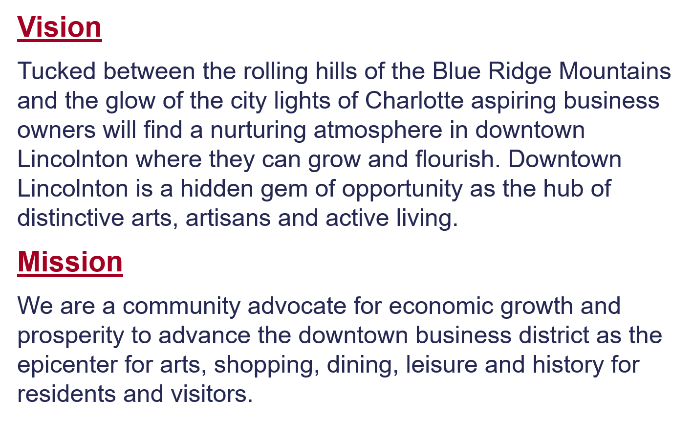 Steering vision.mission