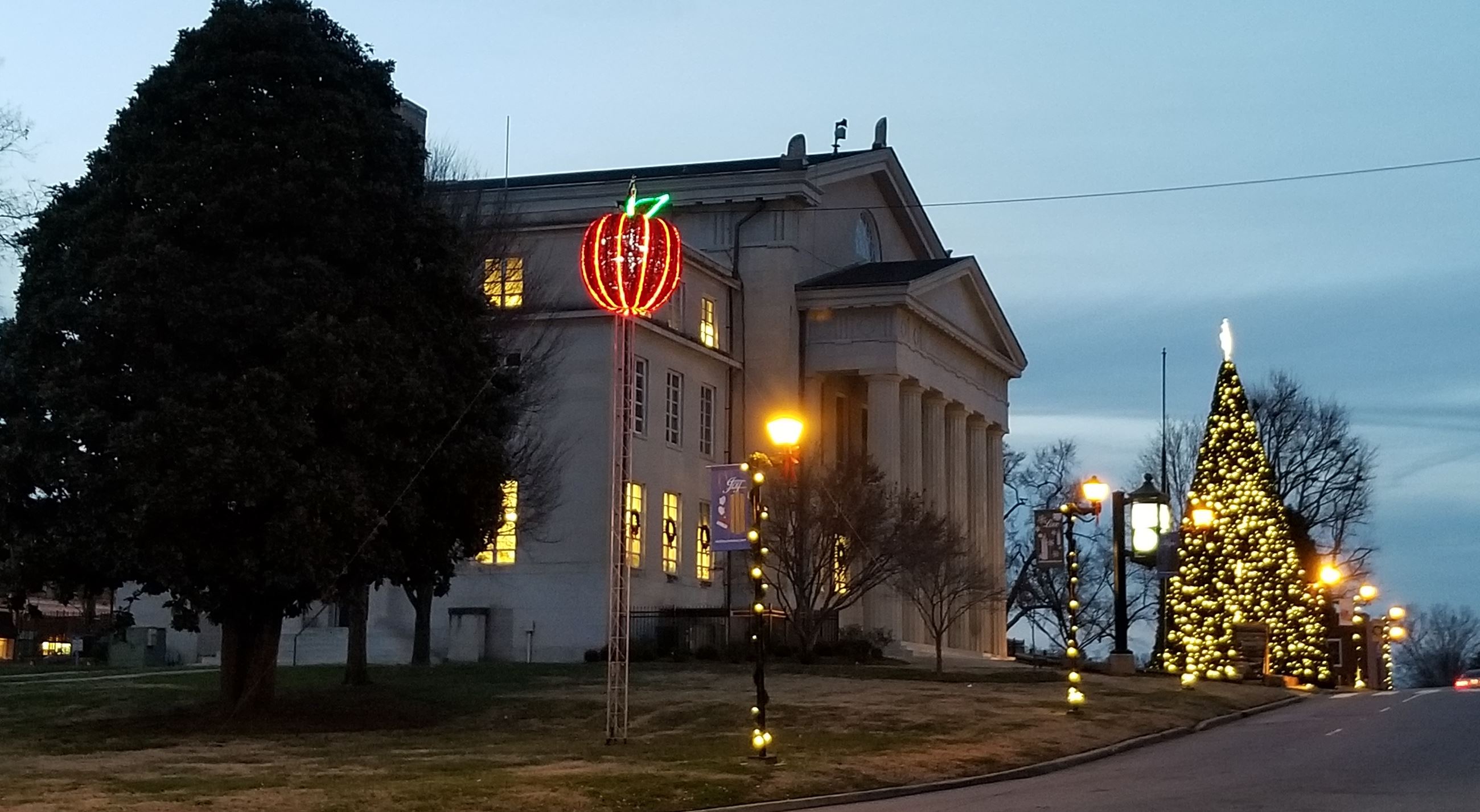 Apple Ornament on display