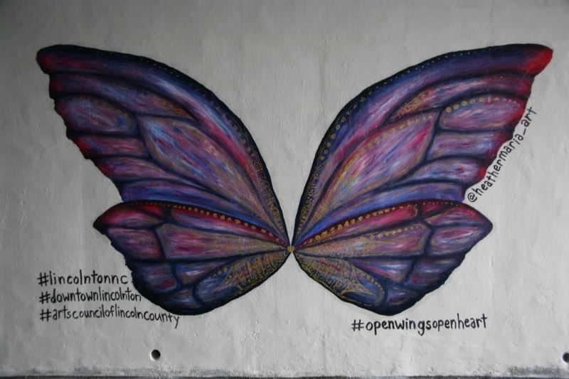 Interactive Butterfly Wings Mural